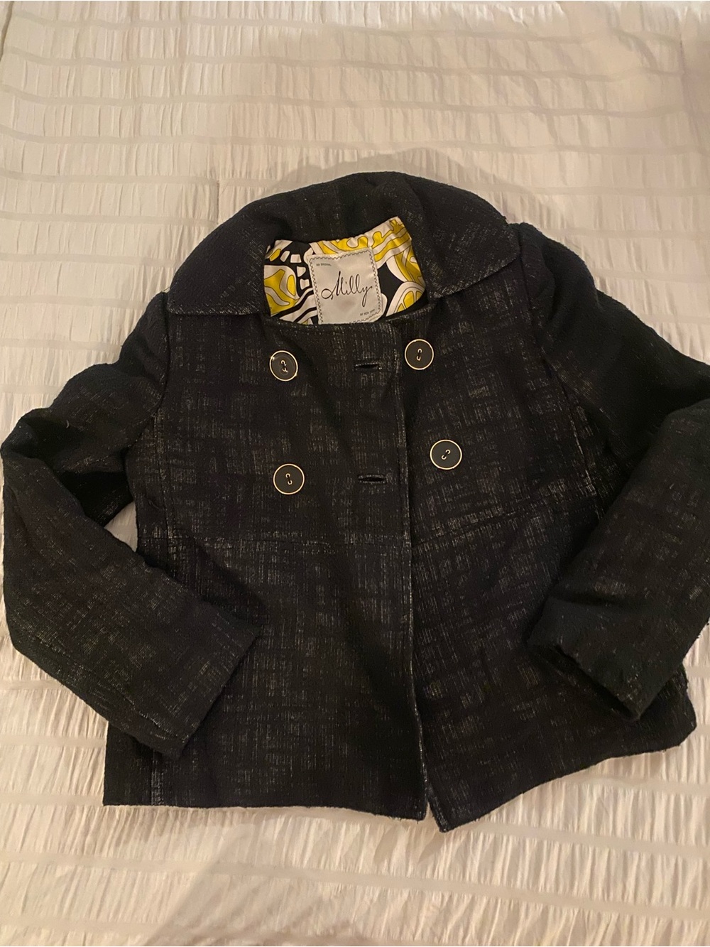Milly's Double-Breasted Jacket Blazer size 4 xs black